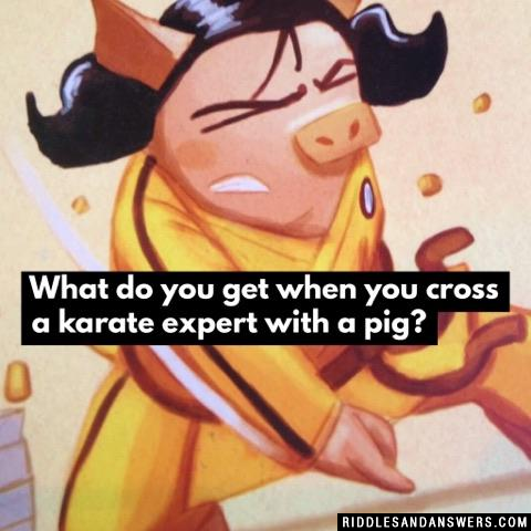 你得到当你跨越一个空手道专家与猪?