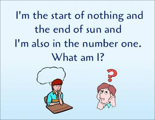 我是虚无的开始，太阳的终结，我也是第一名。我是什么?