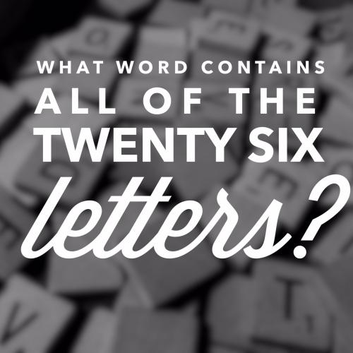 所有20六个字母的单词包含什么?