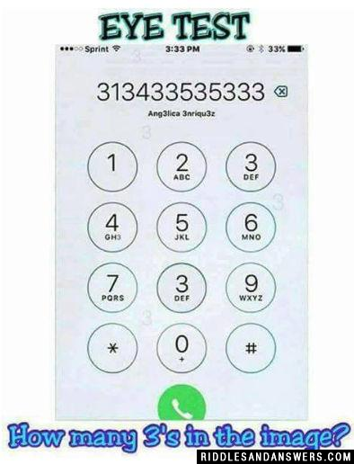 目测图像中有多少个3 ?